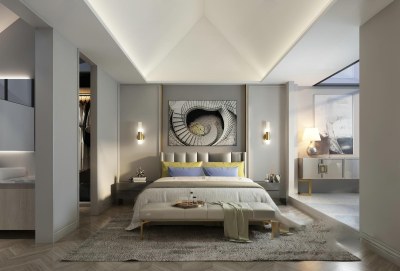 现代卧室3D模型下载